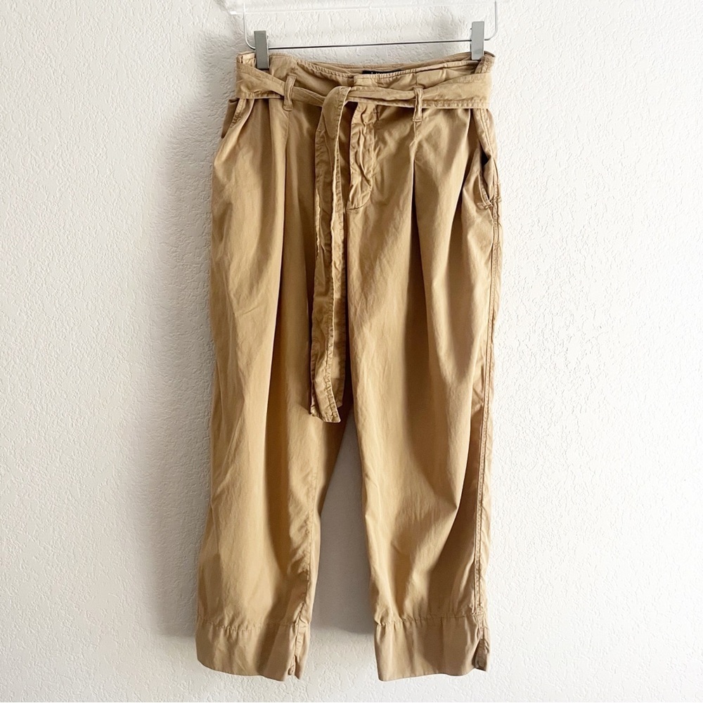 RALPH LAUREN Tan High Rise Tapered Chino With Belt Size 4 - Picture 2 of 11